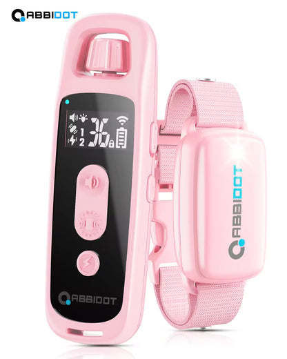 Pink Dog Training Collar with Remote, Rechargeable, Waterproof IPX7, 5 Training Modes (Beep, Vibration, Adjustable Stimulation), 3300ft Range, Adjustable for Medium Large Dogs